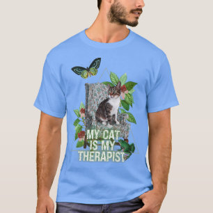Camiseta Mi gato es mi terapeuta Gato divertido en silla Sa