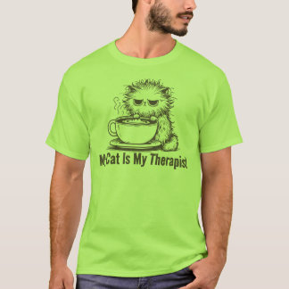 Camiseta Mi Gato Es Mi Terapia.