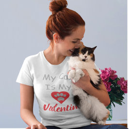 Camiseta Mi Gato Es Mi Valentín