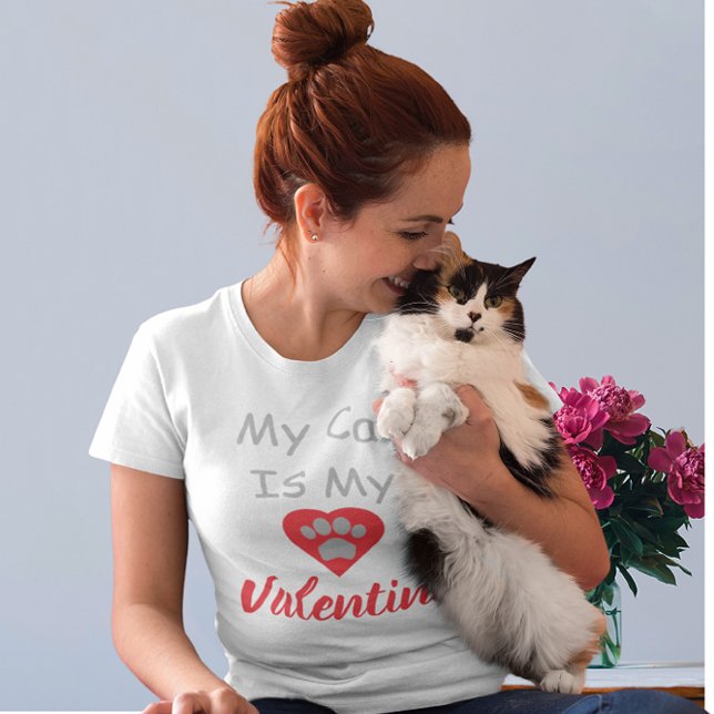 Camiseta Mi Gato Es Mi Valentín (Subido por el creador)