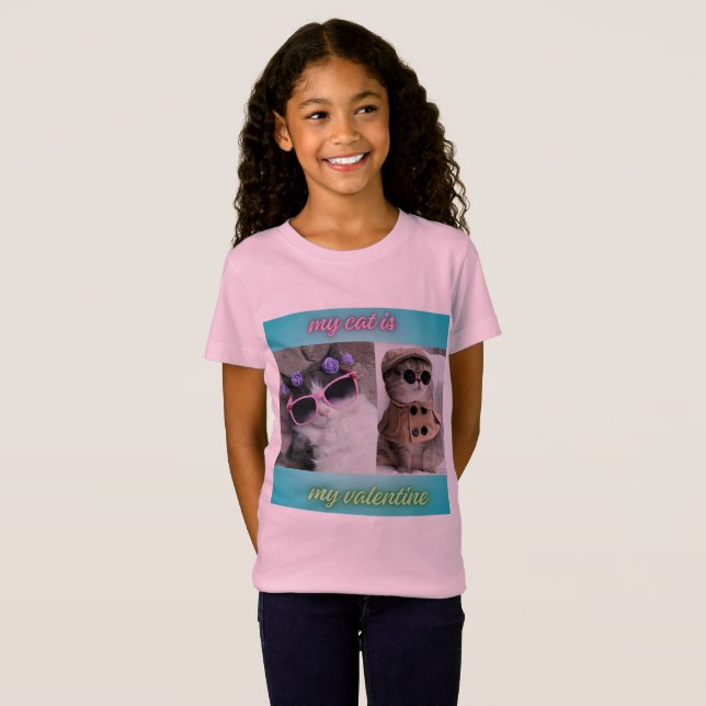 Camiseta mi gato es mi valentina (Anverso completo)