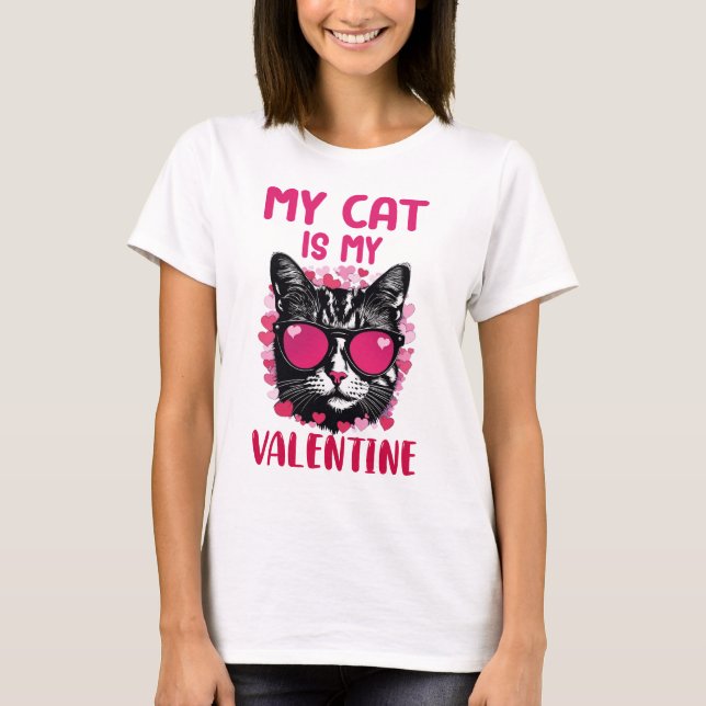 Camiseta Mi gato es mi valentina (Anverso)