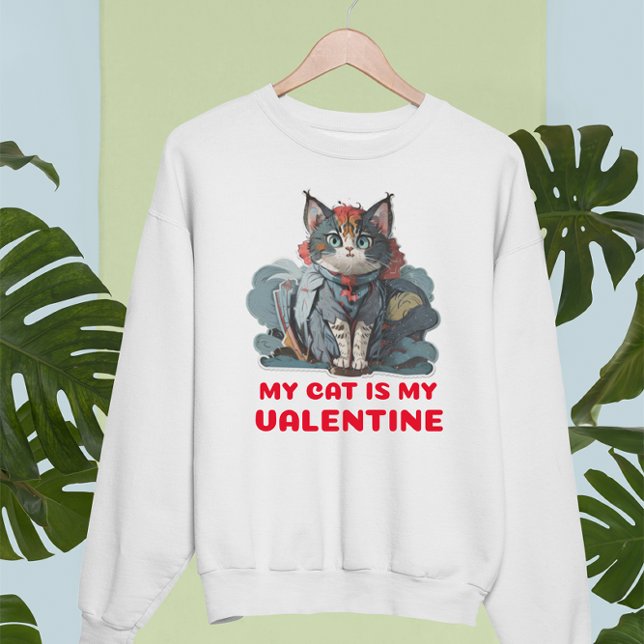 CAMISETA MI GATO ES MI VALENTINA. ANTI-VALENTINA (Subido por el creador)