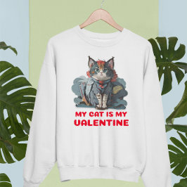CAMISETA MI GATO ES MI VALENTINA. ANTI-VALENTINA