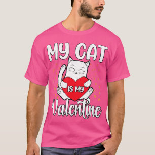 Camiseta Mi Gato Es Mi Valentine Kitten Lover Heart Valenti