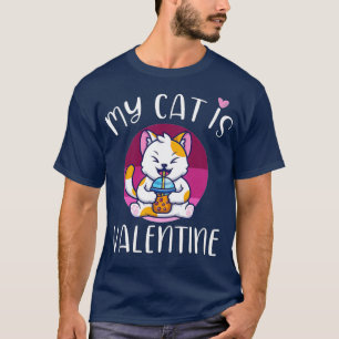 Camiseta Mi Gato Es Mi Valentine Kitten Lover Heart Valenti