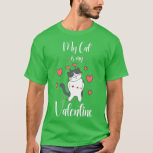 Camiseta Mi Gato Es Mi Valentine Kitten Lover Heart Valenti