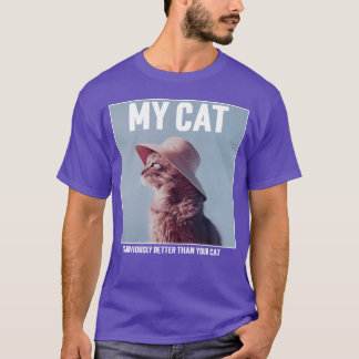 Camiseta Mi gato es obviamente mejor que tu gato