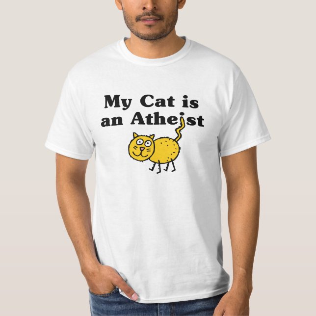Camiseta Mi gato es un ateo (Anverso)