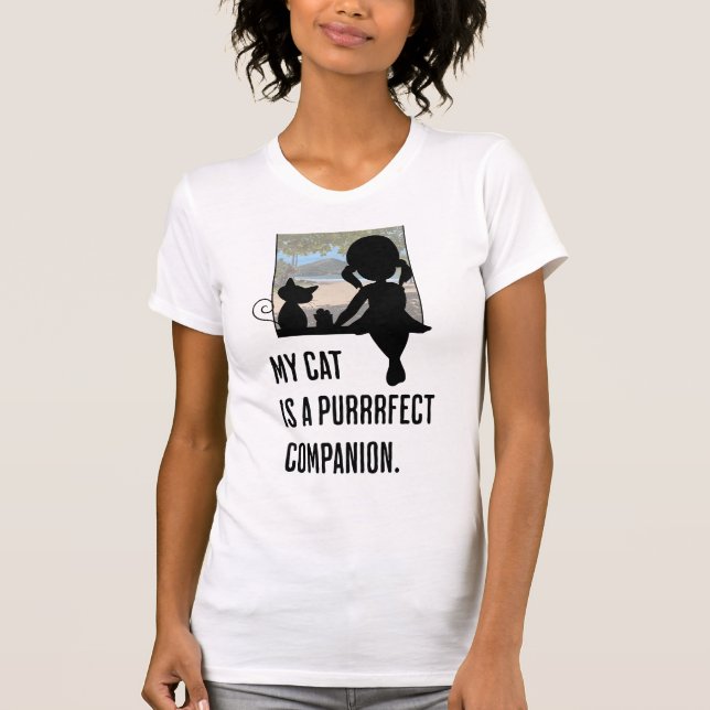 Camiseta Mi gato es un compañero perfecto. Amantes del gato (Anverso)