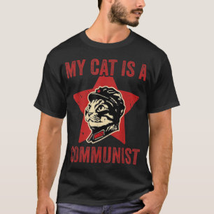 Camiseta Mi Gato Es Un Gato Comunista Que Es Gracioso Y Gat