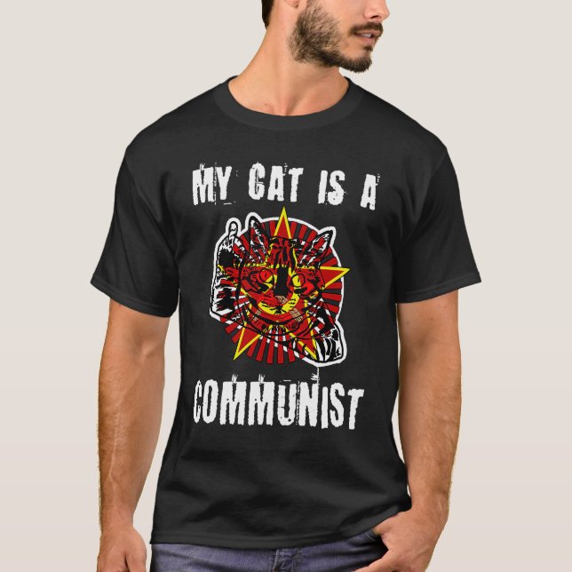 Camiseta Mi Gato Es Un Gato Comunista Rudo Comunista Comuni (Anverso)