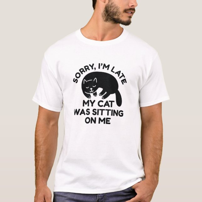 Camiseta Mi Gato Estaba Sentado Sobre Mí (Anverso)