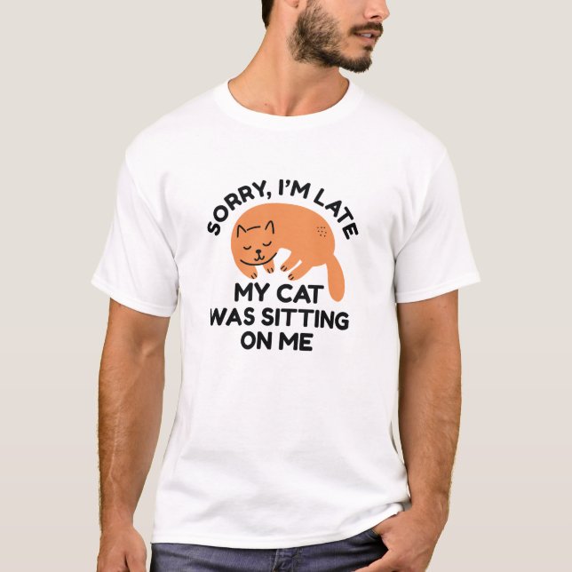 Camiseta Mi Gato Estaba Sentado Sobre Mí (Anverso)