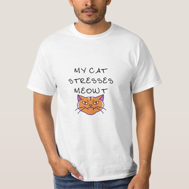 Camiseta Mi gato hace hincapié en la carne (Anverso)
