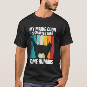 Camiseta Mi gato Maine Coon es más inteligente que algunos