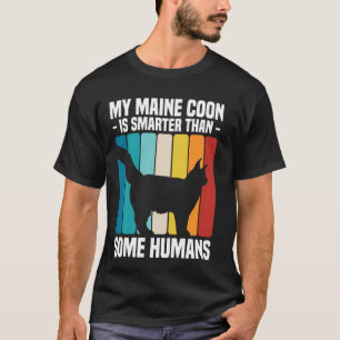 Camiseta Mi gato Maine Coon es más inteligente que algunos 