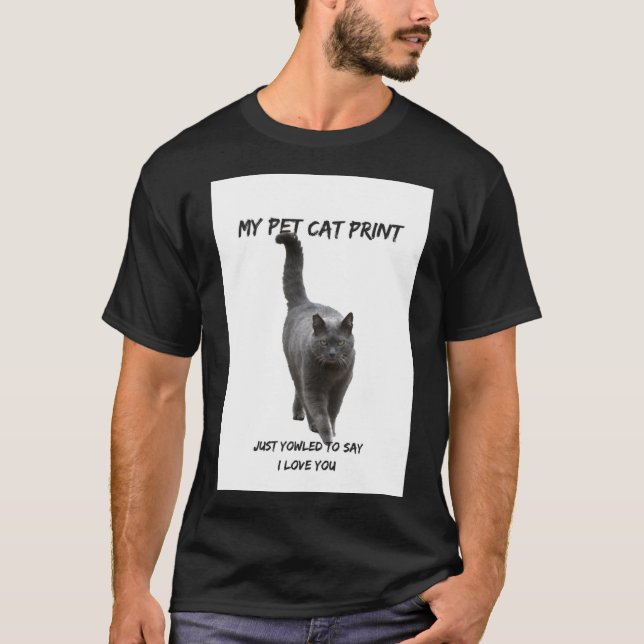 Camiseta Mi gato Mascota imprime divertido gato con amor a  (Anverso)