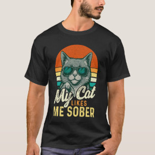 Camiseta Mi gato me gusta sobrio - Amante de los gatos Sobr