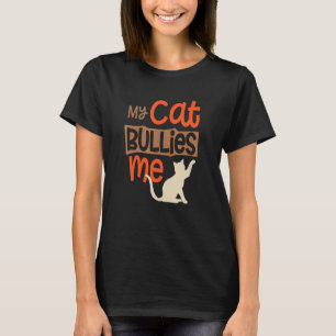 Camiseta Mi gato me intimida divertido lindo enojado gatito