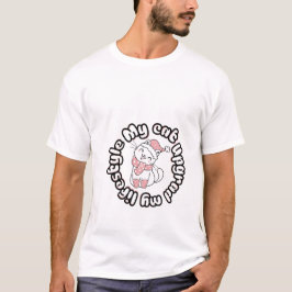 Camiseta Mi gato mejoró mi estilo de vida – Diseño de gato 