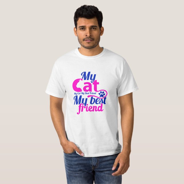 Camiseta Mi gato mi mejor amigo (Anverso completo)