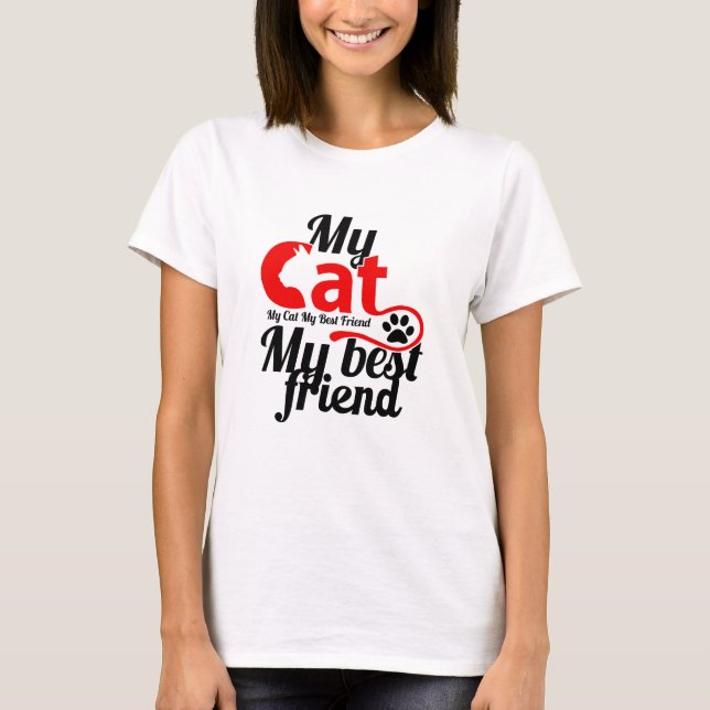 Camiseta mi gato mi mejor amigo (Anverso)