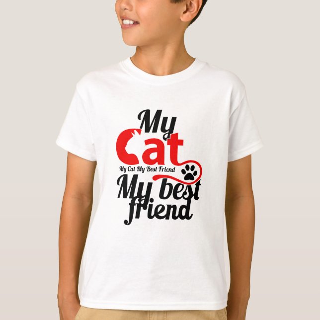 Camiseta Mi gato mi mejor amigo (Anverso)