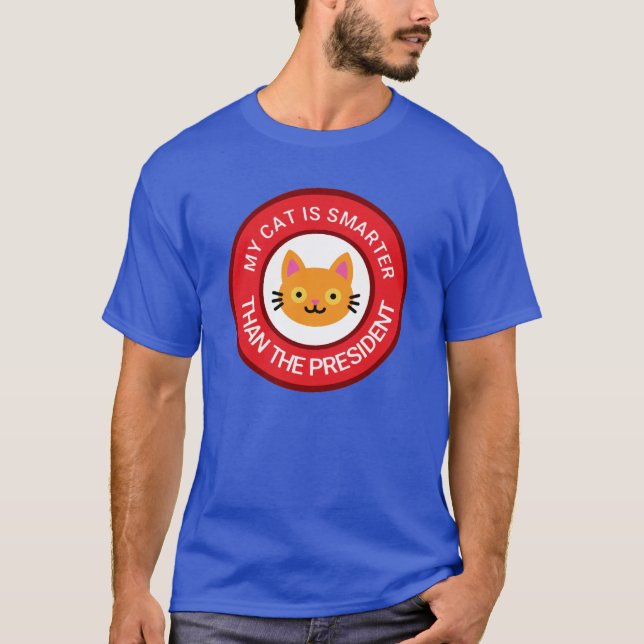 Camiseta Mi Gato Naranja Es Más Inteligente Que El Presiden (Anverso)