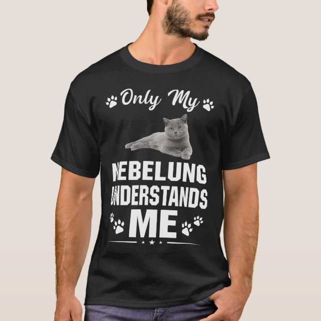 Camiseta Mi gato Nebelung me entiende el regalo de amor (Anverso)