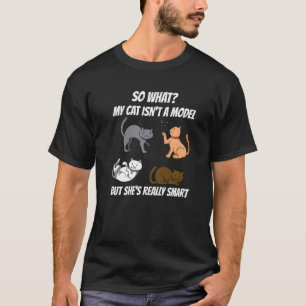Camiseta Mi gato no es un modelo Animal Humor Inteligente M