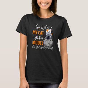 Camiseta Mi gato no es un modelo, pero es un Intelli animal