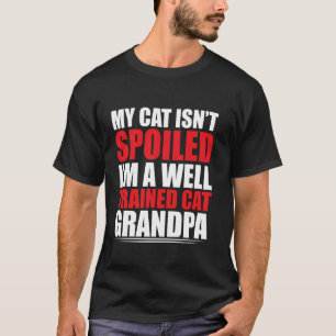 Camiseta Mi gato no está malcriado soy un abuelo de gato bi