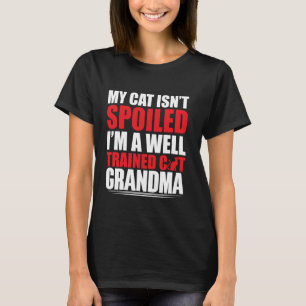 Camiseta Mi gato no está malcriado soy una abuela de gato b