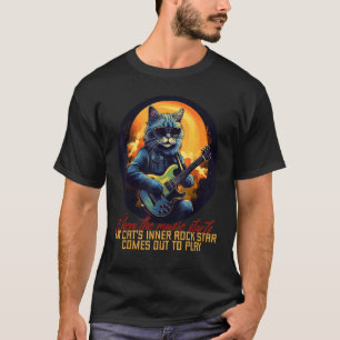 Camiseta Mi gato rockero sale a jugar para Rock'n