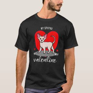 Camiseta Mi gato Sphynx es mi San Valentín