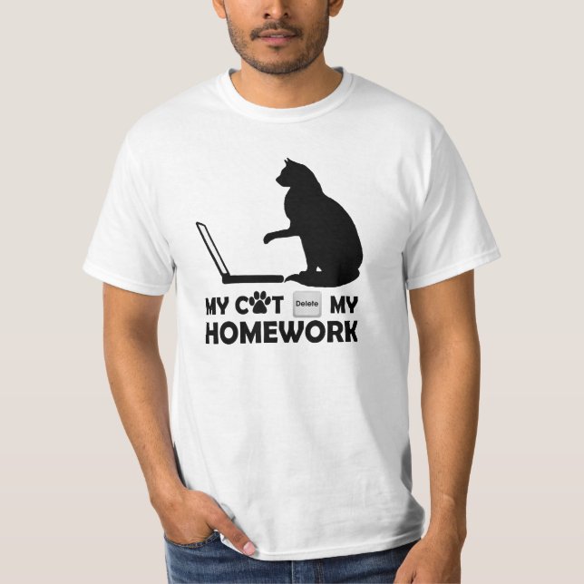 Camiseta Mi gato suprimió mi preparación (Anverso)