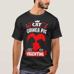 Camiseta Mi Gato Y El Cerdo De Guinea Son Mi Valen Feliz De