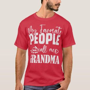 Camiseta Mi gente favorita me llama abuela abuela favorita