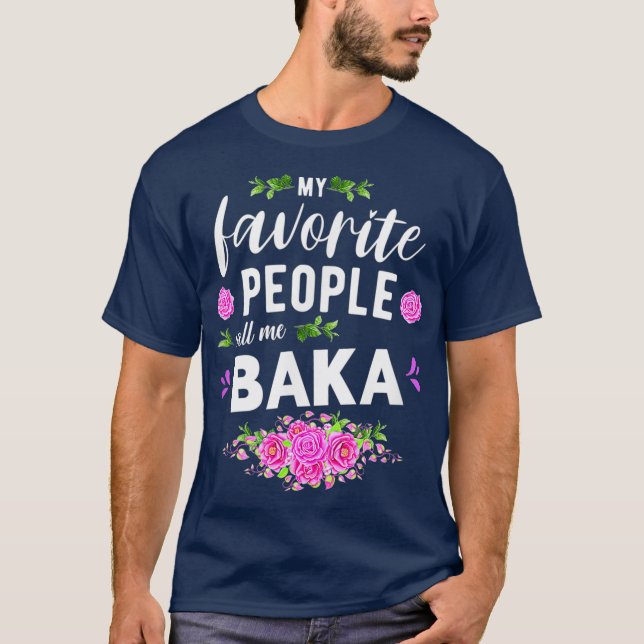 Camiseta Mi gente favorita me llama abuela croata. (Anverso)