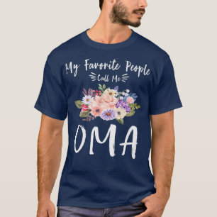 Camiseta Mi Gente Favorita Me Llama Abuela Floral De Oma