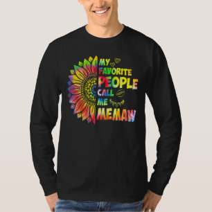 Camiseta Mi Gente Favorita Me Llama Abuela Girasol Memaw