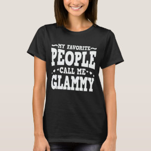 Camiseta Mi gente favorita me llama abuela graciosa y glamu