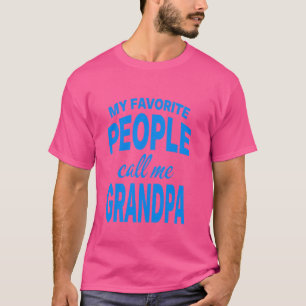 Camiseta Mi gente favorita me llama abuelo - Blue Letterin