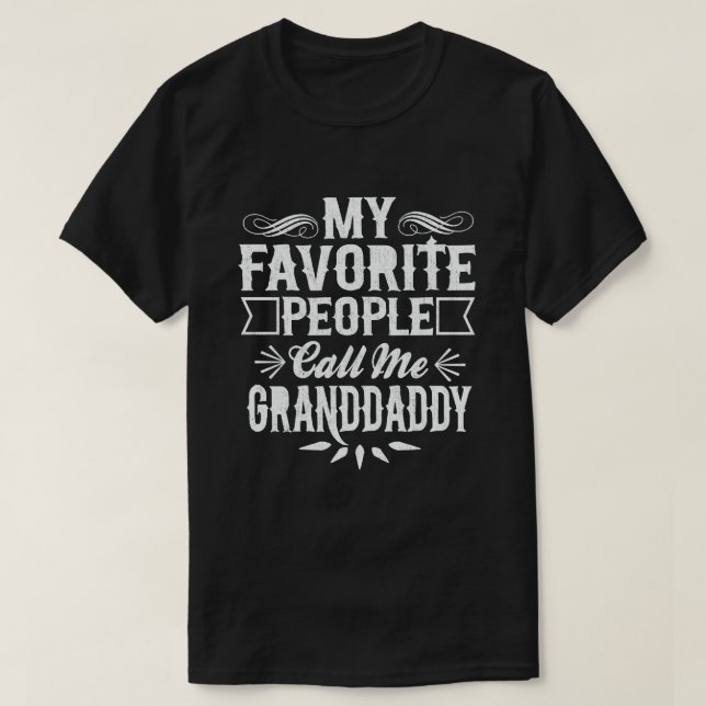 Camiseta Mi gente favorita me llama abuelo - Gracioso (Diseño del anverso)