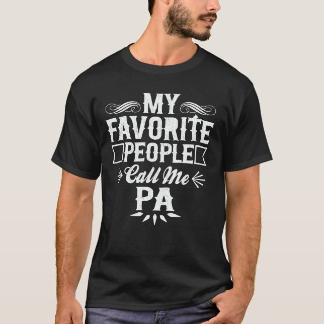 Camiseta Mi Gente Favorita Me Llama Abuelo Gracioso Pa  (Anverso)