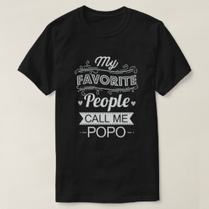 Camiseta Mi Gente Favorita Me Llama Abuelo Gracioso Popo