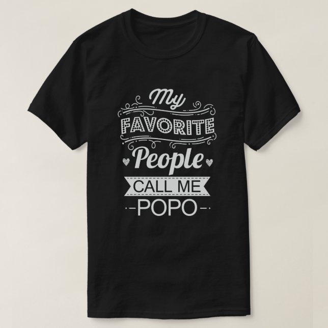 Camiseta Mi Gente Favorita Me Llama Abuelo Gracioso Popo (Diseño del anverso)