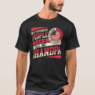 Camiseta Mi gente favorita me llama abuelo Men Vintage Gra