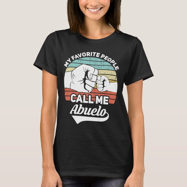 Camiseta Mi gente favorita me llama Abuelo Mexicano (Anverso)